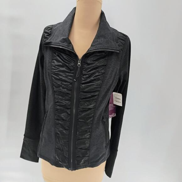 New with tags Zella Womens Black Active Jacket Size Medium M Mixed Media - Picture 8 of 16